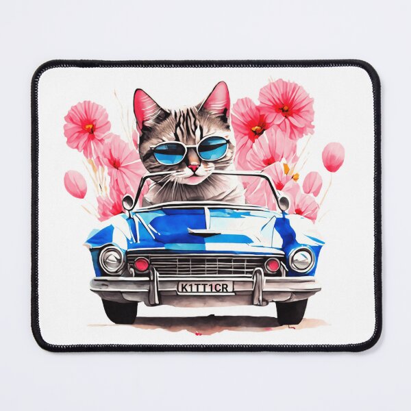 Item preview, Funny Cool Cat Driving his Classic Car designed and sold by Diane Gotti.