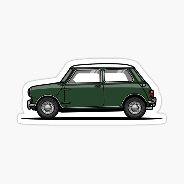 Racing Green Classic Mini Car Sticker