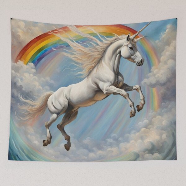 Item preview, Unicorn with rainbow designed and sold by JackFreestone.