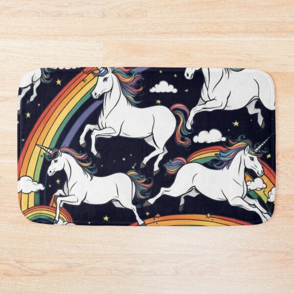 Item preview, Unicorns jumping rainbows designed and sold by JackFreestone.