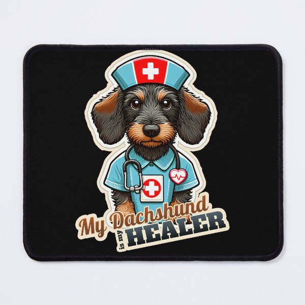 Item preview, Wire-haired Dachshund  Nurse designed and sold by ThisDress.