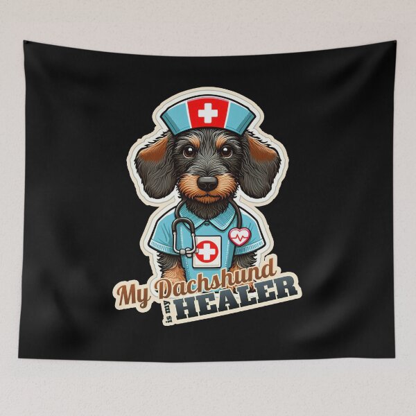 Item preview, Wire-haired Dachshund  Nurse designed and sold by ThisDress.