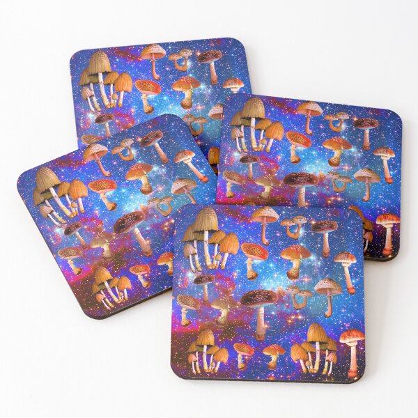 Item preview, Hyper Coloured : Vintage Style Mushroom Pattern designed and sold by Shloo.