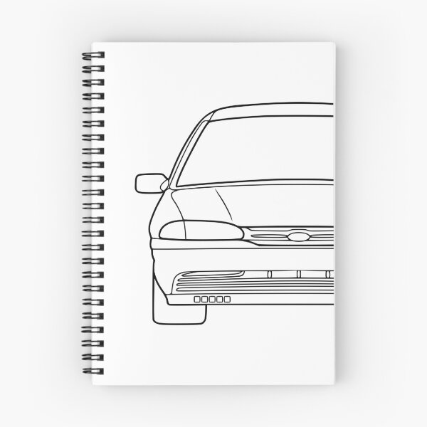 Item preview, Ford Mondeo Mk1 front black lined art designed and sold by EdimDesign.