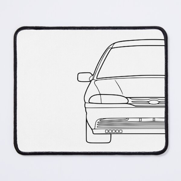Item preview, Ford Mondeo Mk1 front black lined art designed and sold by EdimDesign.