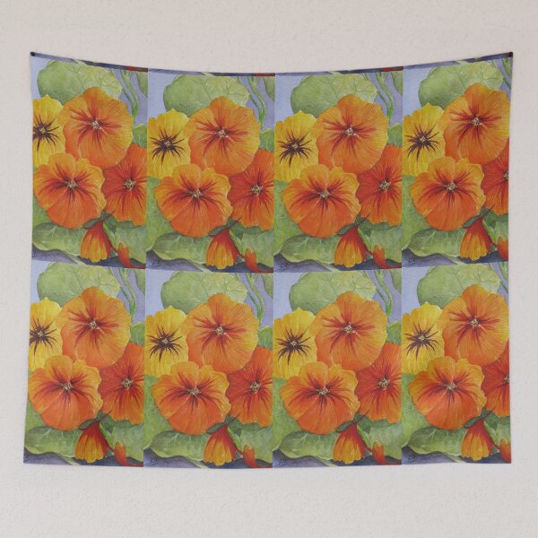 Item preview, Nasturtiums 2 Watercolour Painting designed and sold by Heatherian.