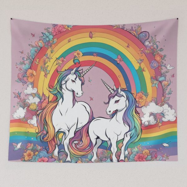 Item preview, Unicorns with a rainbow designed and sold by JackFreestone.