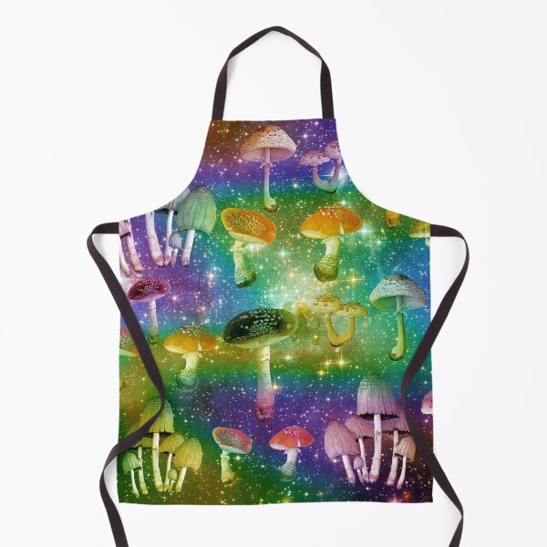 Item preview, Rainbow Swirl Galaxy : Vintage Style Mushroom Pattern designed and sold by Shloo.