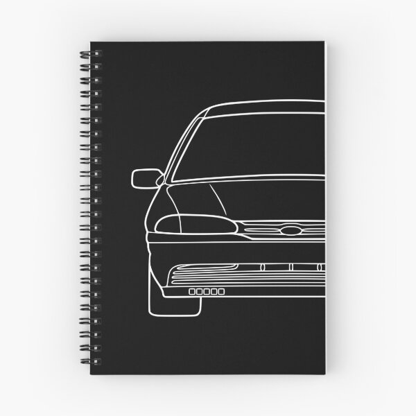 Artikelvorschau, Ford Mondeo Mk1 Front weiß liniert Kunst entworfen und verkauft von EdimDesign.