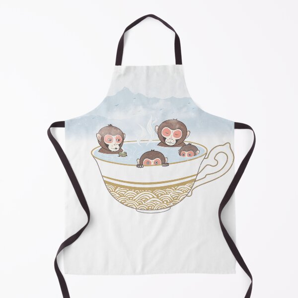 Item preview, Japanese Monkeys Bathing in Tea Hot Spring designed and sold by 84collective.