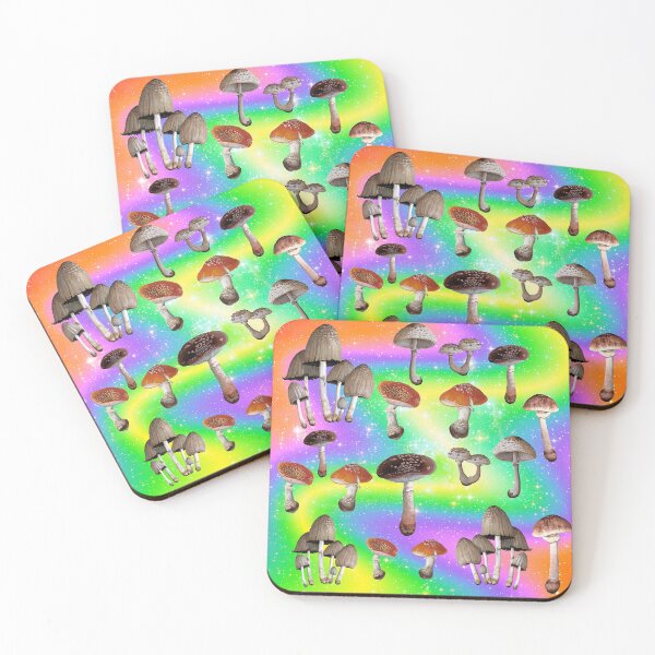 Item preview, Rainbow Swirl Sparkles: Vintage Style Mushroom Pattern designed and sold by Shloo.