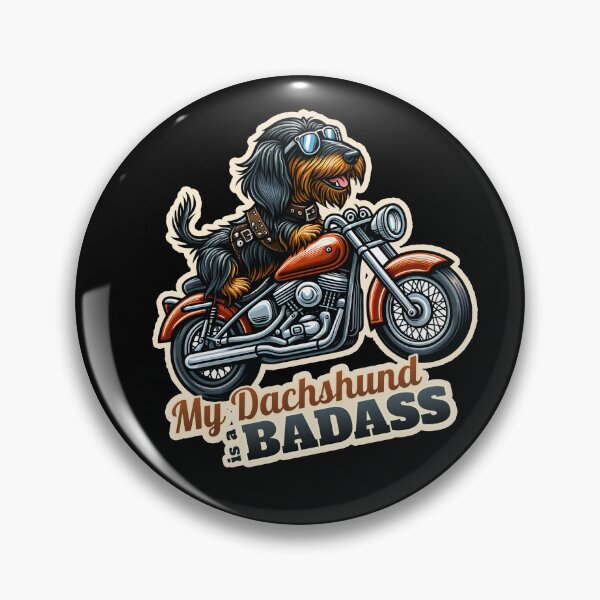 Item preview, Wire-haired Dachshund Biker designed and sold by ThisDress.