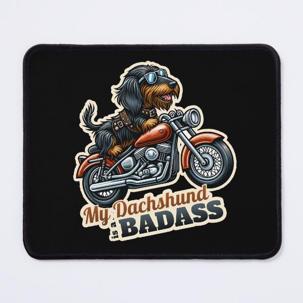 Item preview, Wire-haired Dachshund Biker designed and sold by ThisDress.