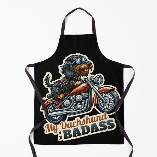 Item preview, Wire-haired Dachshund Biker designed and sold by ThisDress.