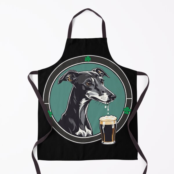 Artikelvorschau, Irischer Windhund, der ein Irish Stout trinkt entworfen und verkauft von Ameiva-Apparel.