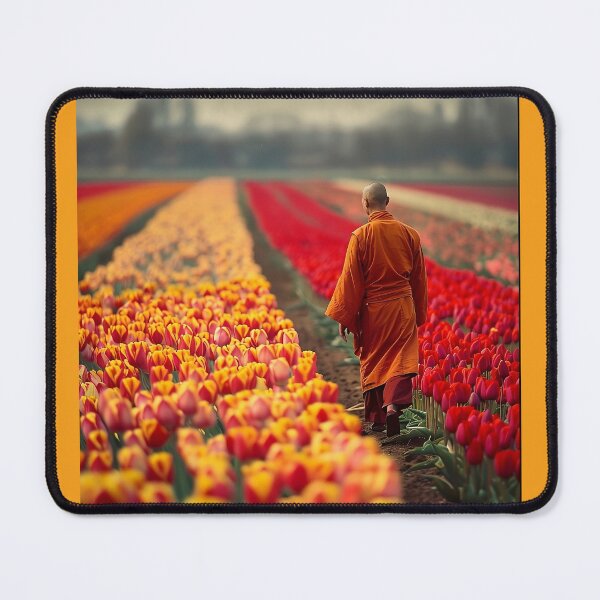 Item preview, Zen Monk Kinhin walking meditation in Dutch tulip fields designed and sold by Tirsot.
