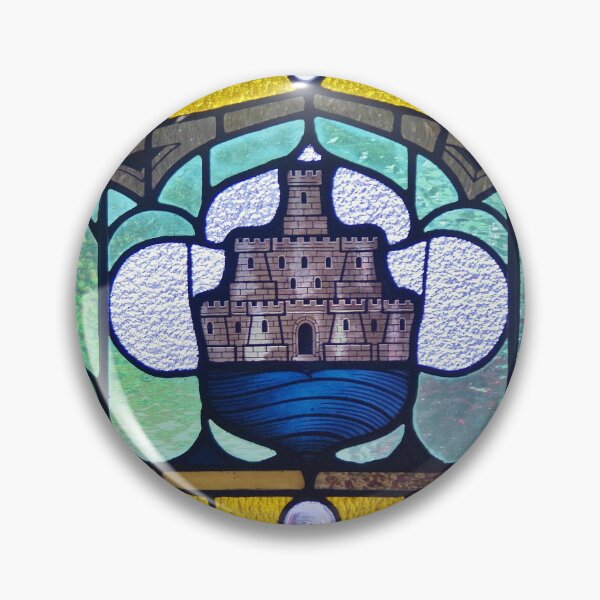 Item preview, Castle And Moat Stained Glass Window designed and sold by lezvee.