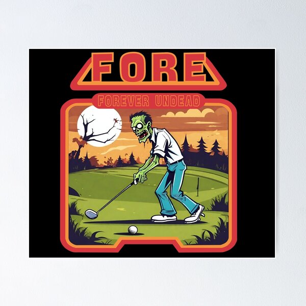 Item preview, Jugador de golf zombi designed and sold by Eolithic.