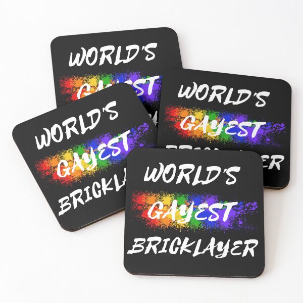 Item preview, World's Gayest Bricklayer In Black designed and sold by LuckyKermit.