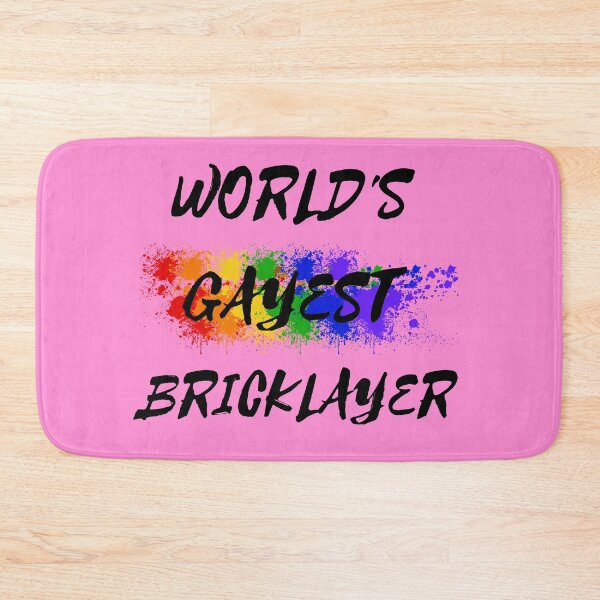 Item preview, World's Gayest Bricklayer In Pink designed and sold by LuckyKermit.