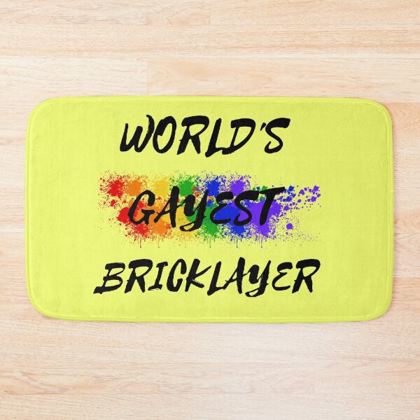 Item preview, World's Gayest Bricklayer In Yellow designed and sold by LuckyKermit.