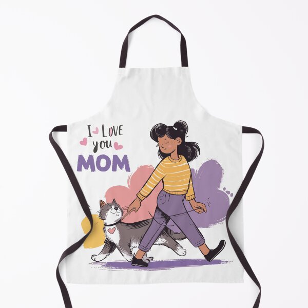 Item preview, Fur Mom Serenity: Loving Bond - Pastel Mother's Day Cat Illustration designed and sold by HahaHandlesHub.