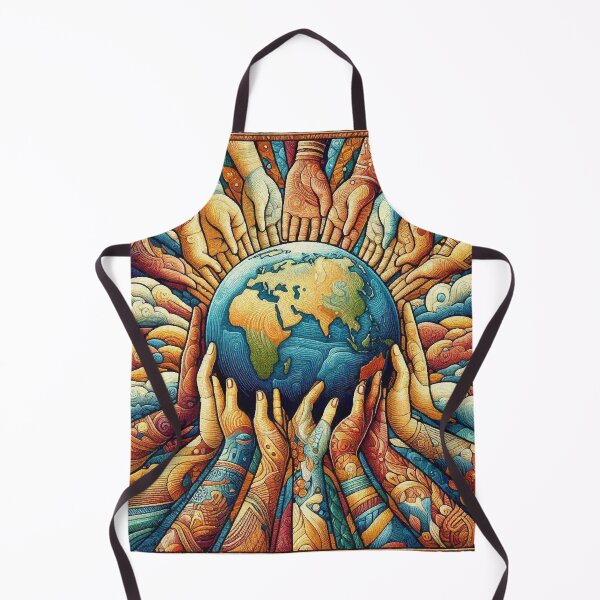 Item preview, Earth Day Join Hands Saving the Planet Earth abstract hands holding earth designed and sold by Illuministique.