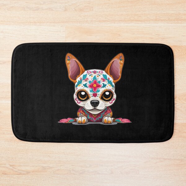 Item preview, Funny Dia De Muertos Sugar Skull Dog designed and sold by LuminOrb.