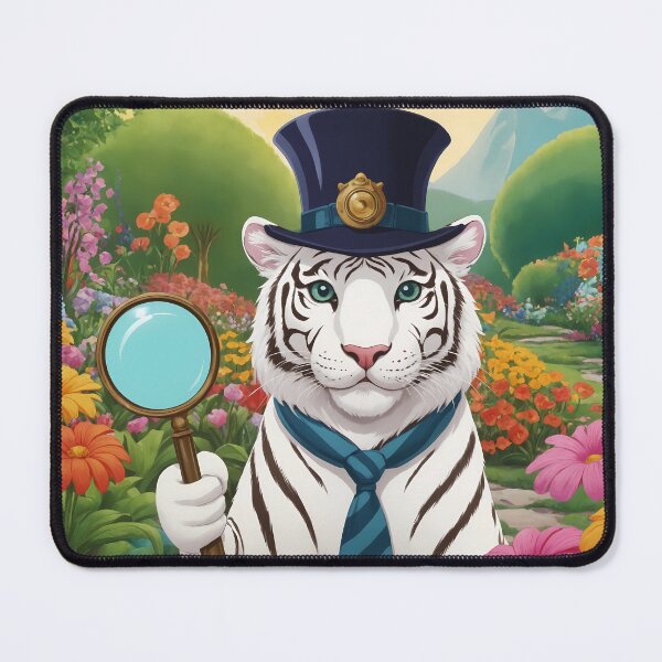 Item preview, Tiger is playing detective designed and sold by ArtBoom73.
