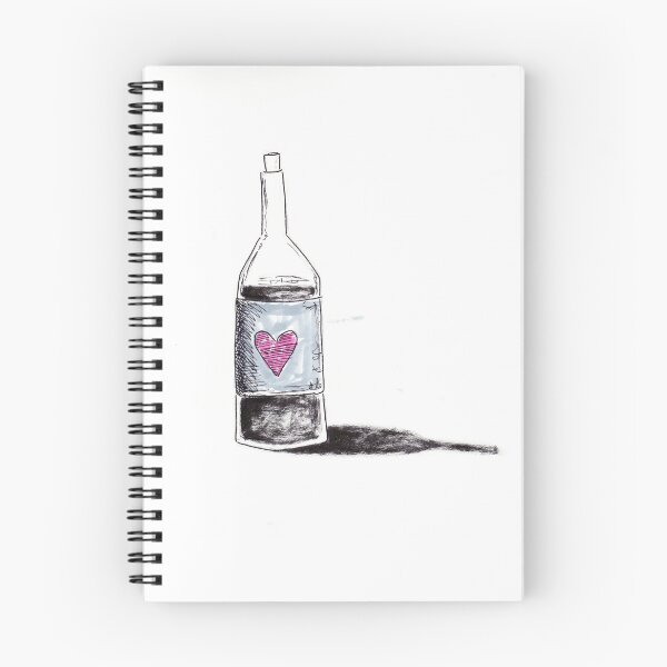 Artikelvorschau, Eine Flasche Liebe, alles Gute zum Valentinstag, verliebt. entworfen und verkauft von SmallTalkstudio.