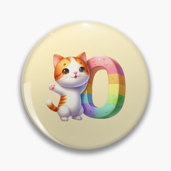 Item preview, Cute Cat Rainbow Number 0 designed and sold by NettiesWallArt.