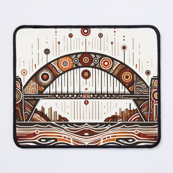 Item preview, Sydney Harbour Bridge in a style inspired by traditional Aboriginal art designed and sold by centaurius21.