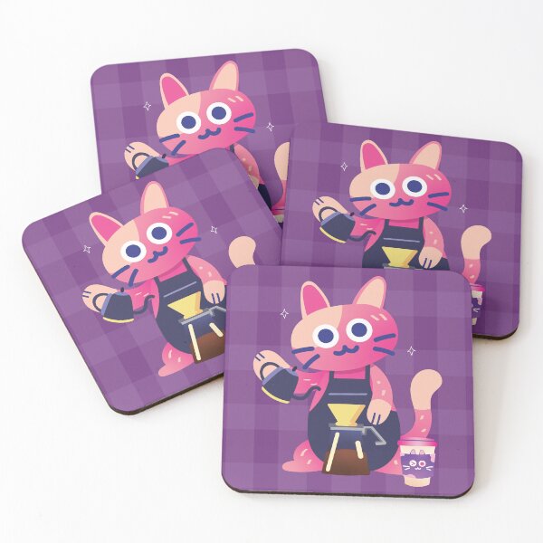 Item preview, cute cat coffee adorable cat make coffe designed and sold by Blau Rigel.