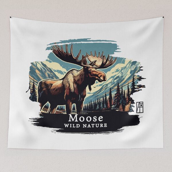 Item preview, Moose- WILD NATURE - MOSE -2 designed and sold by ArtProjectShop.