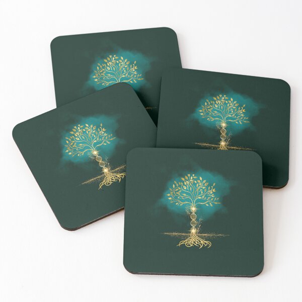 Item preview, Gold And Teal Tree Of life Graphic Design designed and sold by Iiswaz.