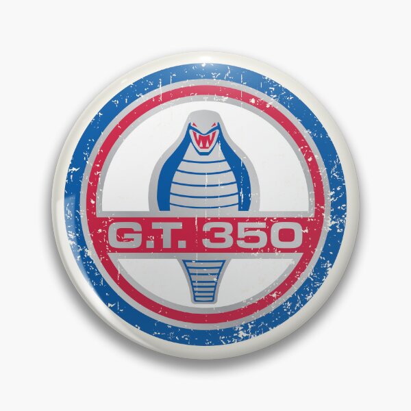 Item preview, Shelby GT 350 Mustang emblem - race worn distressed aged print designed and sold by retropetrol.