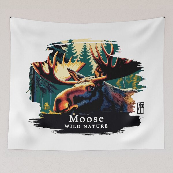 Item preview, Moose- WILD NATURE - MOSE -8 designed and sold by ArtProjectShop.