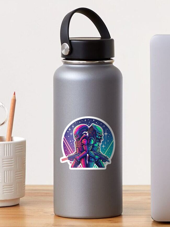 Thumbnail 1 of 3, Sticker, Xenomorph Alien and Predator Allies designed and sold by NerdiPop.