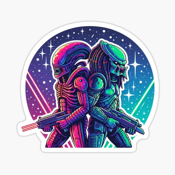 Xenomorph Alien and Predator Allies Sticker