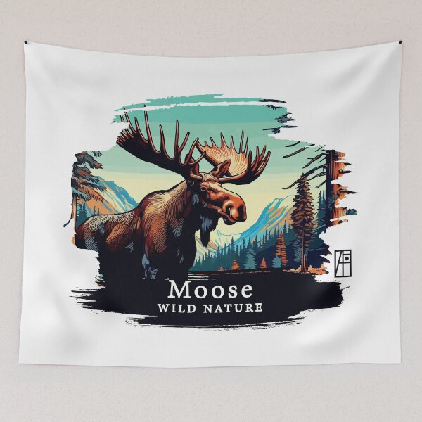 Item preview, Moose- WILD NATURE - MOSE -10 designed and sold by ArtProjectShop.