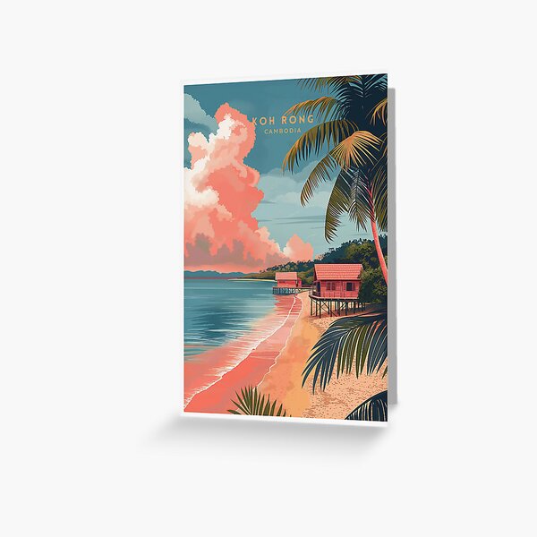Item preview, Koh Rong Island Escape: Cambodia - Travel Illustration designed and sold by NeuralVibe.