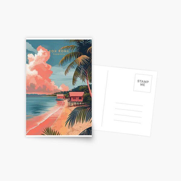 Item preview, Koh Rong Island Escape: Cambodia - Travel Illustration designed and sold by NeuralVibe.