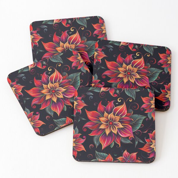 Item preview, Bright flowers - floral pattern designed and sold by FlowersColorful.