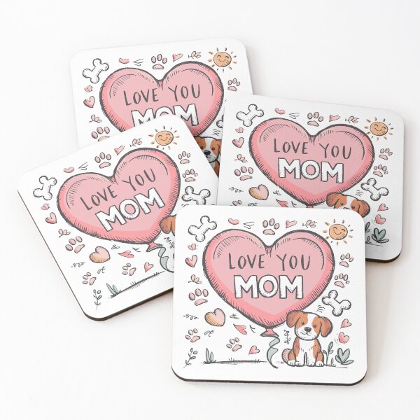Item preview, Fur Mom Love: Heart Balloon - Pastel Mother's Day Dog Art designed and sold by HahaHandlesHub.