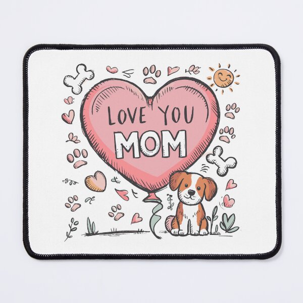Item preview, Fur Mom Love: Heart Balloon - Pastel Mother's Day Dog Art designed and sold by HahaHandlesHub.