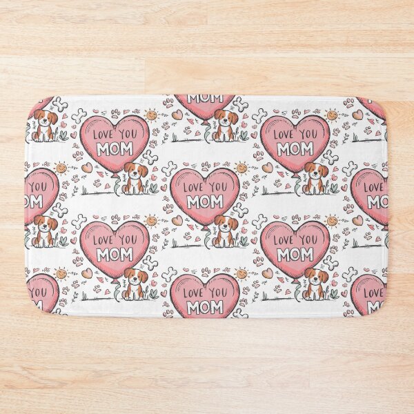 Item preview, Fur Mom Love: Heart Balloon - Pastel Mother's Day Dog Art designed and sold by HahaHandlesHub.