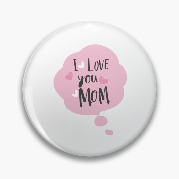 Artikelvorschau, Ich liebe dich, Mama: Pastellfarbene Sprechblasen-Typografiekunst zum Muttertag entworfen und verkauft von HahaHandlesHub.