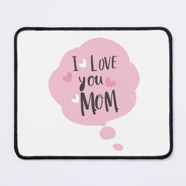 Item preview, I Love You Mom: Pastel Mother's Day Bubble Speech Typography Art designed and sold by HahaHandlesHub.