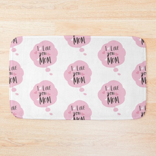 Item preview, I Love You Mom: Pastel Mother's Day Bubble Speech Typography Art designed and sold by HahaHandlesHub.