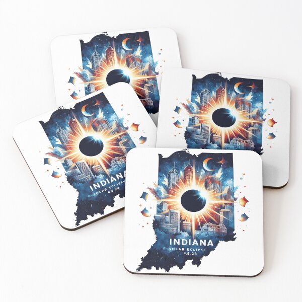 Item preview, Total Solar Eclipse Indiana Map designed and sold by vectcd.